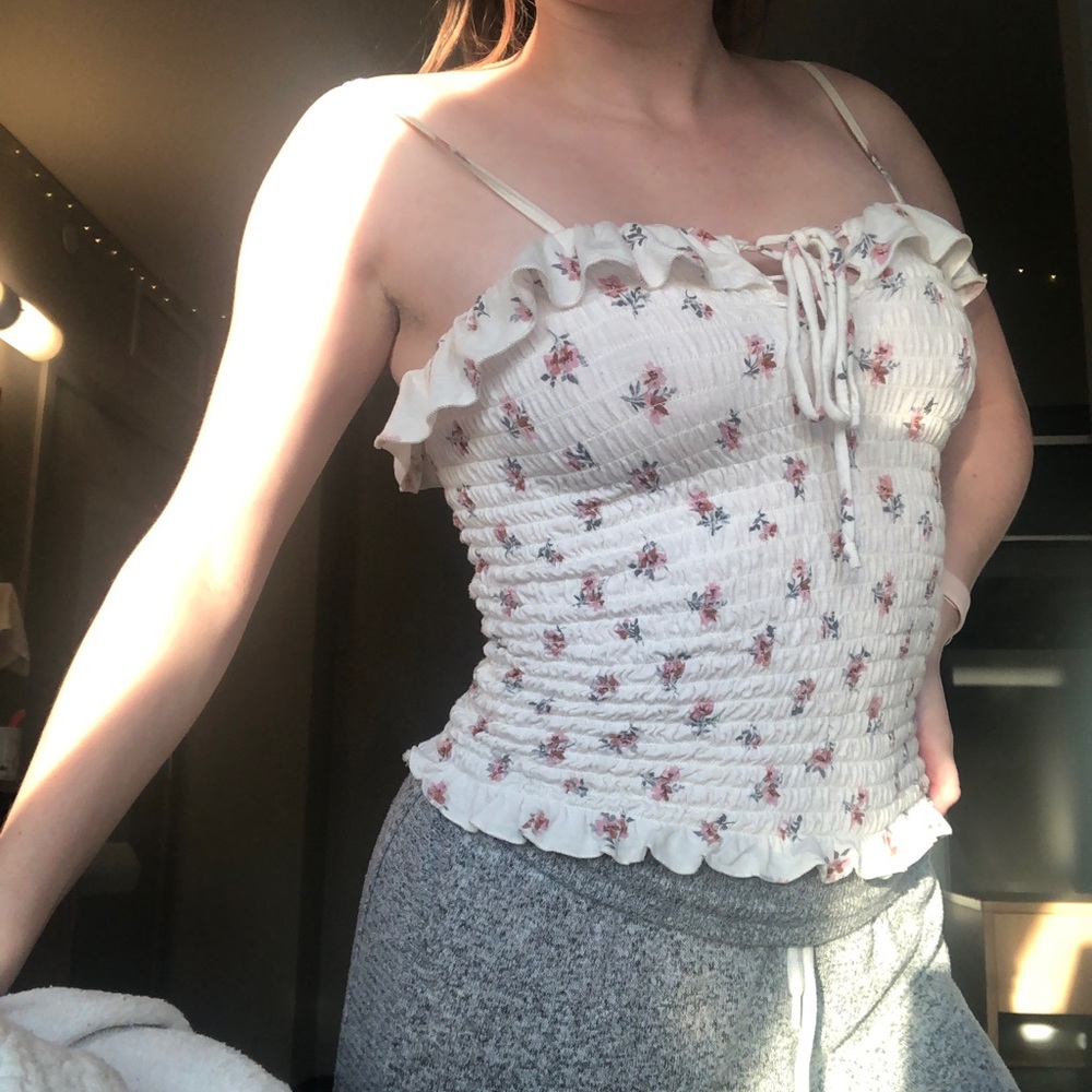 Ruffle Floral Tank